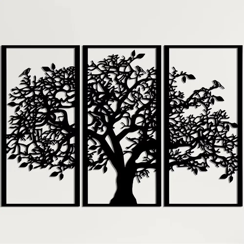 3個の家系図メタルウォールデコレーション – 生命の樹アイア - Family Tree Print のレビューと価格