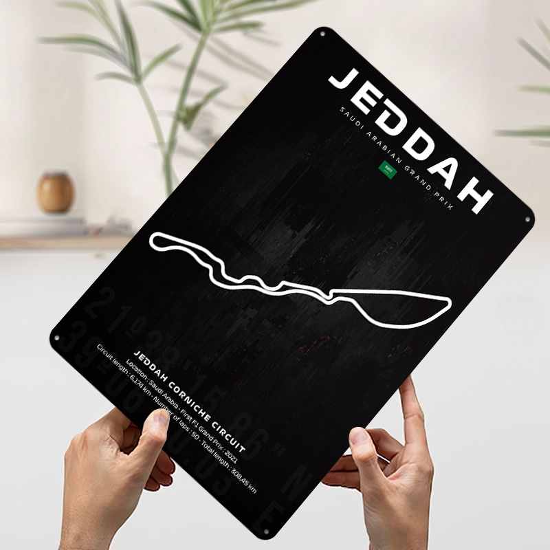 ジェッダサーキットマップポスター カスタムウォールアート ヴ - Custom Map Poster のレビューと価格