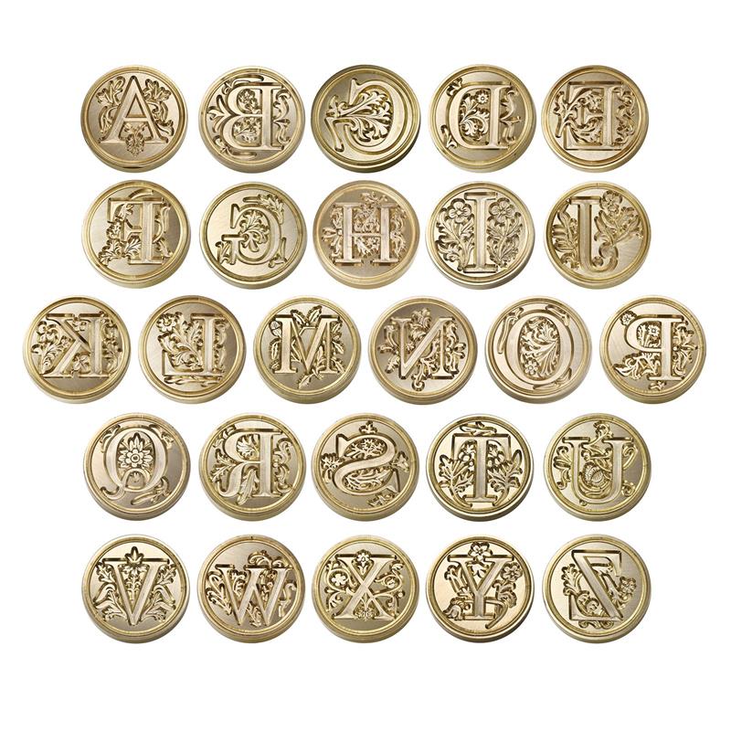 レトロなシーリングワックススタンプヘッドセット、26アルファ - Wax Seal Letter Kit のレビューと価格