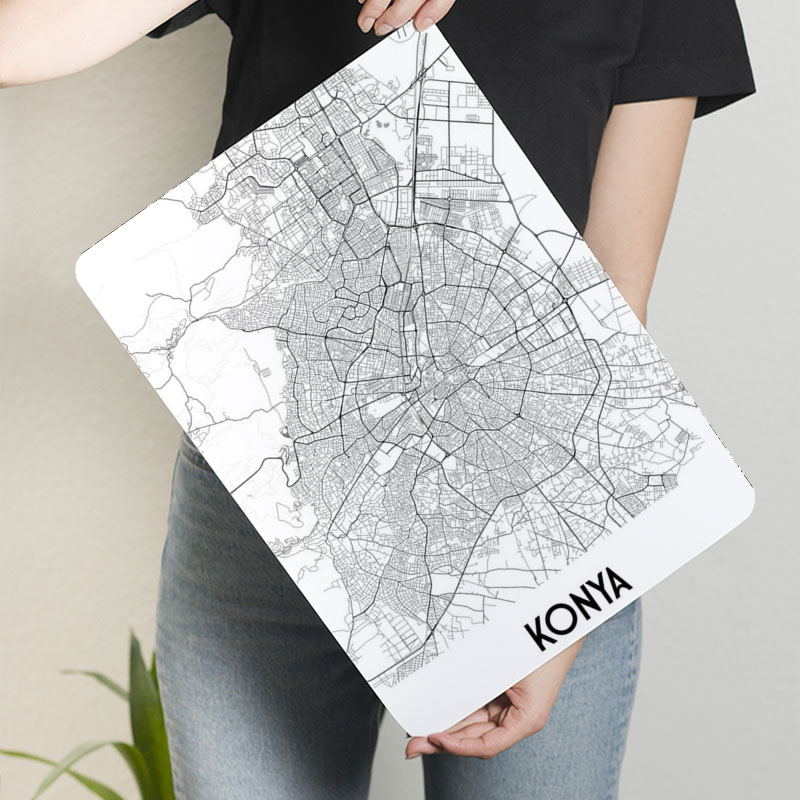 コニア-都市地図のブリキの看板,パーソナライズされた金属の看 - Custom Map Poster のレビューと価格
