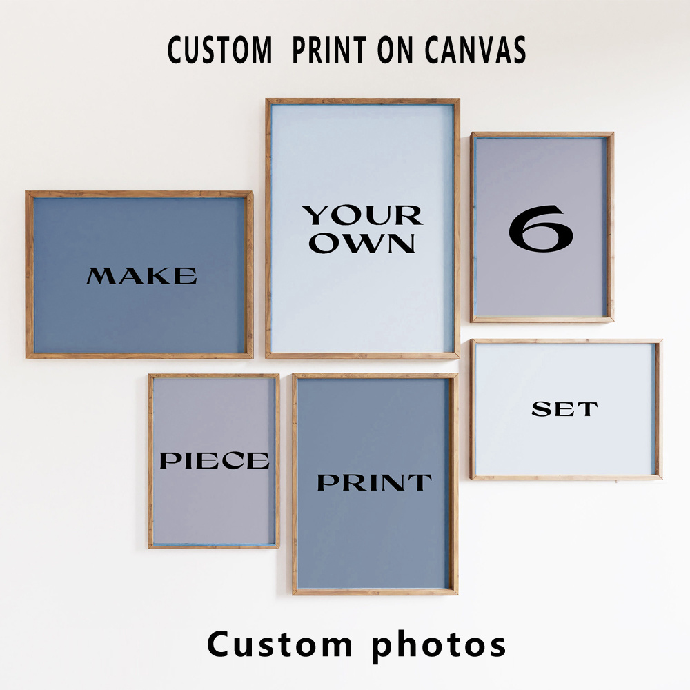 6 ピース/セットカスタムキャンバスプリント写真壁アートパー - Pet Portrait Custom のレビューと価格